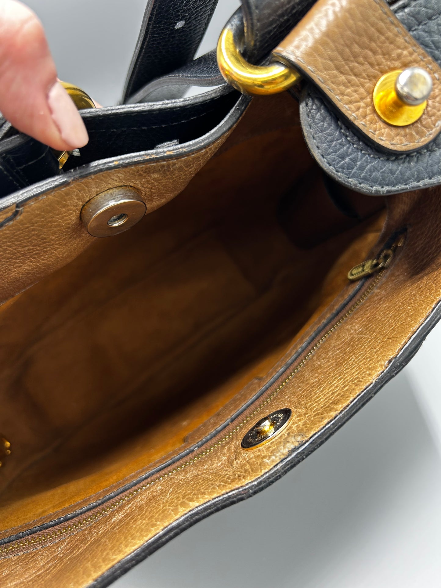 Delvaux Souverain Toile De Cuir