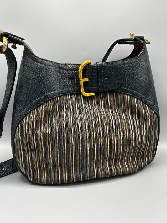 Delvaux Souverain Toile De Cuir