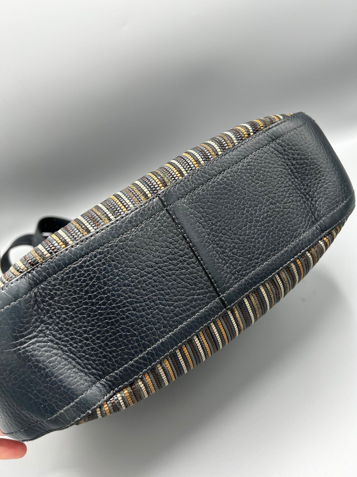 Delvaux Souverain Toile De Cuir